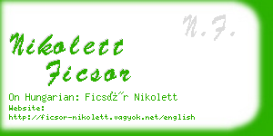 nikolett ficsor business card